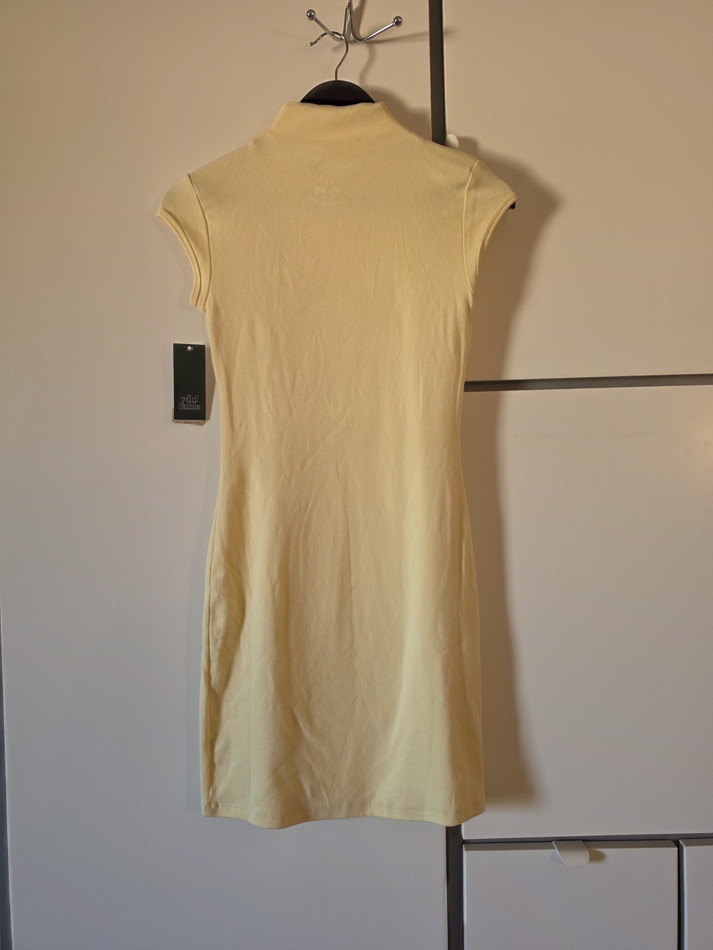 Wild Fable Women's Cap Sleeve Mini Bodycon Dress Light Yellow Size S